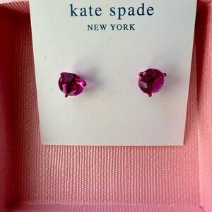 Kate Spade Deep Pink Stud Earrings.